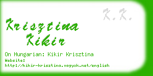 krisztina kikir business card